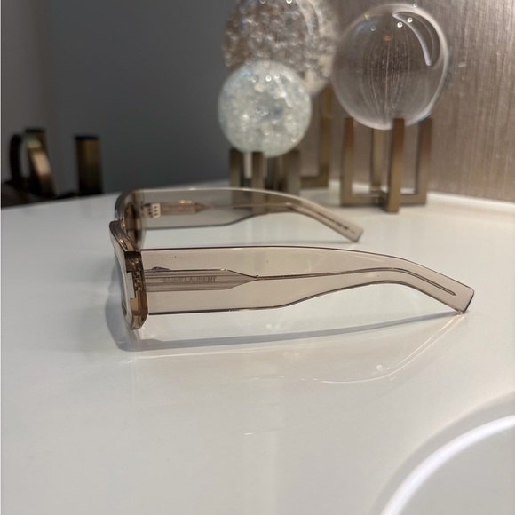 Saint Laurent Black and Cream Glasses - Picture 2 of 7